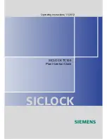 Siemens SICLOCK TC100 Operating Instructions Manual preview