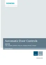 Preview for 1 page of Siemens SIDOOR AT40 System Manual