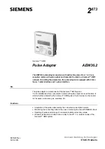 Siemens Siemeca AMR AEW36.2 Manual preview