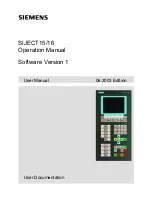 Preview for 1 page of Siemens SIJECT15 Operation Manual