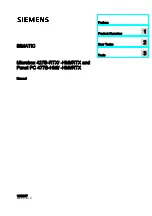 Siemens SIMATIC 427B-HMI/RTX Manual preview