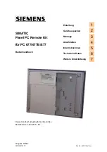 Preview for 1 page of Siemens SIMATIC 677 Operator'S Manual