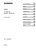 Preview for 1 page of Siemens SIMATIC 6DL1131-6DF00-0EK0 Equipment Manual