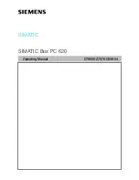Предварительный просмотр 1 страницы Siemens SIMATIC Box PC 620 Operating Manual