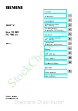 Preview for 1 page of Siemens SIMATIC Box PC 820 Manual