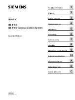 Siemens SIMATIC CN 4100 Equipment Manual preview