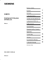 Siemens SIMATIC Distributed I/O System DP/ASi Link Manual preview