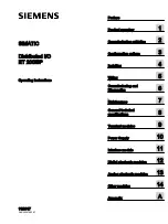 Siemens SIMATIC ET 200iSP Operating Instructions Manual preview