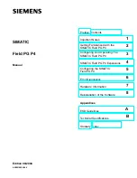 Siemens SIMATIC Field PG P4 Manual preview
