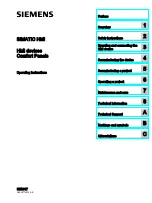 Preview for 1 page of Siemens SIMATIC HMI KP1200 Comfort Operating Instructions Manual