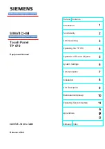 Siemens SIMATIC HMI TP 070 Equipment Manual preview