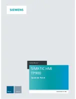 Siemens SIMATIC HMI TP900 Operator'S Manual preview