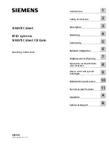 Siemens SIMATIC Ident CB Gate Operating Instructions Manual preview