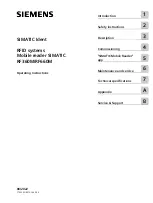 Preview for 1 page of Siemens SIMATIC Ident RF360M Operating Instructions Manual