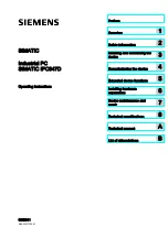 Siemens SIMATIC IPC547D Operating Instructions Manual preview