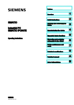 Siemens SIMATIC IPC547E Operating Instructions Manual preview