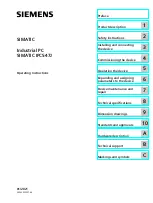 Предварительный просмотр 1 страницы Siemens SIMATIC IPC547J Operating Instructions Manual