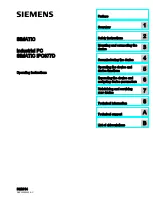 Preview for 1 page of Siemens SIMATIC IPC677D Operating Instructions Manual