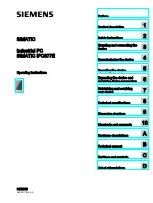 Preview for 1 page of Siemens SIMATIC IPC677E Operating Instructions Manual