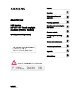 Предварительный просмотр 1 страницы Siemens Simatic MP 377 Operating Instructions Manual