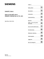 Siemens SIMATIC MV320 Operating Instructions Manual preview