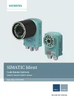 Preview for 1 page of Siemens SIMATIC MV420 Operating Instructions Manual