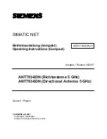 Предварительный просмотр 1 страницы Siemens SIMATIC NET ANT793-8DN Operating Instructions Manual