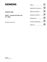 Preview for 1 page of Siemens SIMATIC NET CP 1628 Operating Instructions Manual