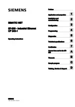 Предварительный просмотр 1 страницы Siemens SIMATIC NET CP 243-1 Operating Instructions Manual