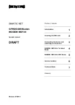 Preview for 1 page of Siemens SIMATIC NET MODEM MD720 System Manual