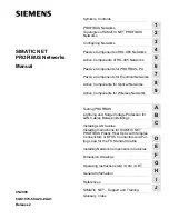 Siemens SIMATIC NET PROFIBUS Owner'S Manual preview