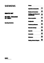 Siemens SIMATIC NET S7-1200 Operating Instructions Manual предпросмотр