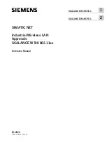 Preview for 1 page of Siemens SIMATIC NET SCALANCE W M763-1 Series Reference Manual