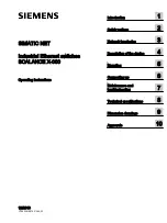 Preview for 1 page of Siemens SIMATIC NET SCALANCE X-000 Series Operating Instructions Manual