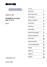 Siemens SIMATIC NET SPC 4-2 LF Manual предпросмотр