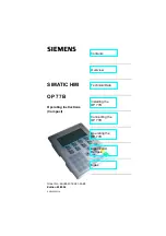 Preview for 1 page of Siemens SIMATIC OP 77B Operating Instructions Manual