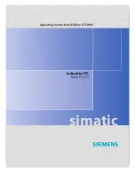 Preview for 1 page of Siemens SIMATIC PANEL PC 877 Operating Instructions Manual