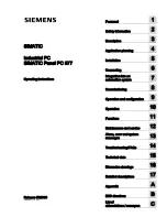 Preview for 3 page of Siemens SIMATIC PANEL PC 877 Operating Instructions Manual