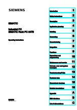 Siemens SIMATIC PC 847B Operating Instructions Manual preview