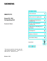 Siemens Simatic PC Panel PC 870 Equipment Manual preview