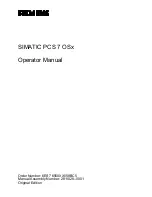 Siemens SIMATIC PCS 7 OSx Operator'S Manual предпросмотр