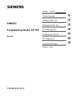 Предварительный просмотр 1 страницы Siemens Simatic PG 740 Manual