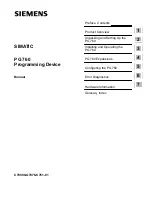 Siemens SIMATIC PG 760 Manual preview