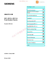 Preview for 1 page of Siemens SIMATIC PP17-I Equipment Manual