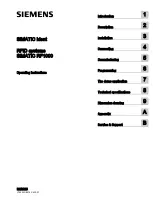 Siemens SIMATIC RF1000 Series Operating Instructions Manual preview