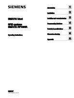 Siemens SIMATIC RF1060R Operating Instructions Manual preview