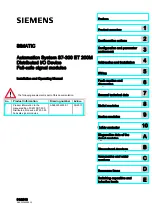 Siemens Simatic S7-300 Installation And Operating Manual preview