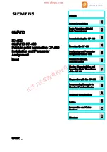 Предварительный просмотр 1 страницы Siemens SIMATIC S7-400 CP 440 Installation And Parameter Assignment