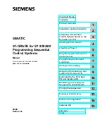 Предварительный просмотр 1 страницы Siemens SIMATIC S7-GRAPH Manual