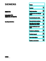 Preview for 1 page of Siemens Simatic series Operating Instructions Manual